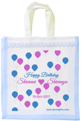 Balloons Birthday Gift Bag - Non woven
