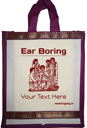 Kathu Kuthu (Ear Boring) Zari Thamboolam Gift Bag - Non Woven
