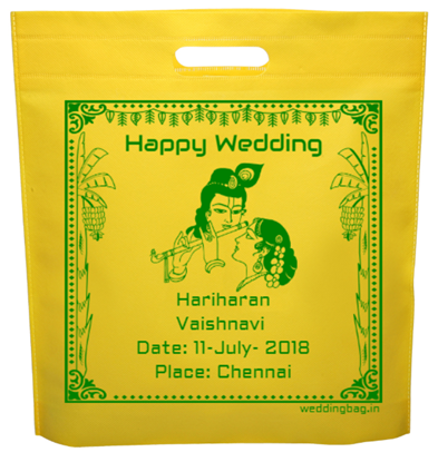 Radha Krishna Kalyanam Thamboolam D-cut Non Woven Bag 