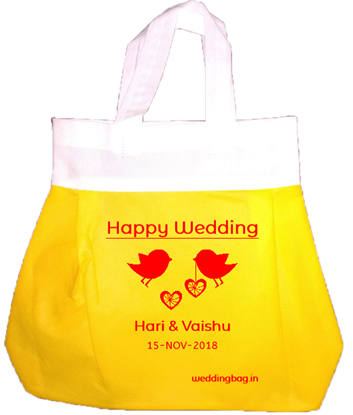 Apple Wedding Thamboolam Gift Bag - Non woven